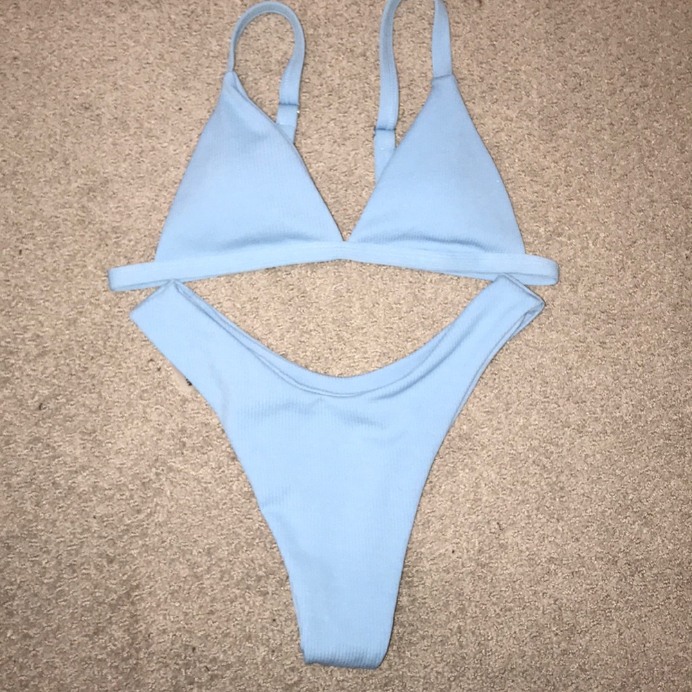 light blue shein bikini